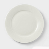 Тарелка Доляна White Label, d=20 см, фарфор, белая  1277450