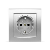 Розетка 1-м с/з серебр.(7949872)/UNIVersal Бриллиант Розетка 1-м с/з серебр.(7949872)/UNIVersal Бриллиант