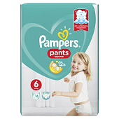  PAMPERS Подгузники-трусики Pants для мальчиков и девочек Extra Large (16+ кг) Упаковка 14 