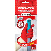 Перчатки хозяйственные латексные СВЕРХПРОЧНЫЕ БИКОЛОР М /белый+красный/ Komfi/ BICOIRA2 Перчатки хозяйственные латексные СВЕРХПРОЧНЫЕ БИКОЛОР М /белый+красный/ Komfi/ BICOIRA2