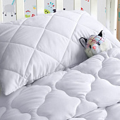  Подушка 40х60 стеганая Baby бамбук, белый, ПСБч-6112у 