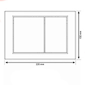 Клавиша смыва для инсталляции Link pro/Vector/Link/Hi-Tec Link M05 пластик хром матовый