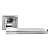  Ручка дверная RUCETTI квадрат RAP17-S SN/CP бел.никель/хром 