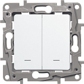 Механизм выкл. 2-кл. СП Etika с подсветкой бел. Leg Механизм выкл. 2-кл. СП Etika с подсветкой бел. Leg