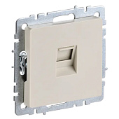 Розетка компьютерная встраиваемая RJ45 UTP cat 5e, цвет бежевый, IEK BRITE