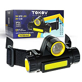 Фонарь налобный аккумуляторный 1200мА.ч TOKOV ELECTRIC Фонарь налобный аккумуляторный 1200мА.ч TOKOV ELECTRIC