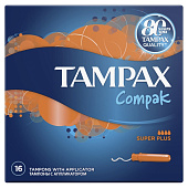  Тампоны TAMPAX Compak женские гигиенические с аппл. Super Plus Duo 16шт 