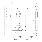 Замок врезной магнитный Apecs 5300-M-AC медь Замок врезной магнитный Apecs 5300-M-AC медь