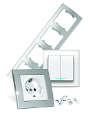 Рамка 4-м горизонт. серебр.(7949759)/UNIVersa Бриллиант Рамка 4-м горизонт. серебр.(7949759)/UNIVersa Бриллиант