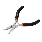  Длинногубцы Mini, 130 мм, никелированные, изогнутые, авторазжим// Sparta 