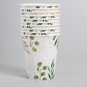 Набор бумажных стаканчиков "Природа", 250 мл, 10шт 4947424 Набор бумажных стаканчиков "Природа", 250 мл, 10шт 4947424