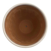 Горшок "Бутон" с подставкой, керамика, 2,4л., молочно-белый BH-35-2 Горшок "Бутон" с подставкой, керамика, 2,4л., молочно-белый BH-35-2