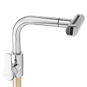  Смеситель для кухни с выдвижным изливом 4 режима хром SS01-T132 567-066 СоюзКран 