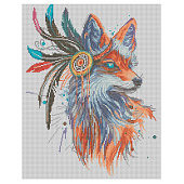 Алмазная мозаика Остров сокровищ 40х50 см, "Индейская лиса", без подрамника, 662412 Алмазная мозаика Остров сокровищ 40х50 см, "Индейская лиса", без подрамника, 662412
