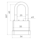  Замок навесной PK-6550L PUNTO 
