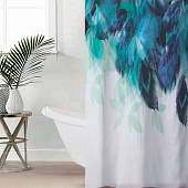 Штора для ванной комнаты Доляна «Перья», с люверсами, 180?180 см, полиэстер /7915592 Штора для ванной комнаты Доляна «Перья», с люверсами, 180?180 см, полиэстер /7915592
