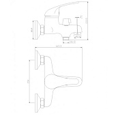  Смеситель для ванны с монолитным изливом Y40-30 Rossinka 
