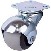 Опора колесная повор.на площ. 40мм пласт/рез (хром 1 шт)(30кг) Опора колесная повор.на площ. 40мм пласт/рез (хром 1 шт)(30кг)