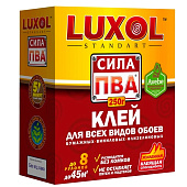  Клей обойный LUXOL сила ПВА Стандарт для всех видов обоев 250 г 