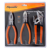 Набор губцевого инструмента из 3-х предметов №2 (плоскогубцы, бокорезы, клещи перестав.)// Sparta Набор губцевого инструмента из 3-х предметов №2 (плоскогубцы, бокорезы, клещи перестав.)// Sparta