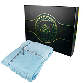 Покрывало 200х220 вафельное жаккард голубой Покрывало 200х220 вафельное жаккард голубой