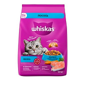  Сухой корм Вискас лосось, подушечки, 1,3 кг 