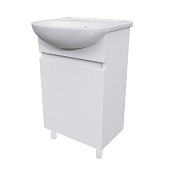  Тумба Pico 50 напольная белая с раковиной Элегия 50 Encanto 