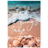  Ежедневник А5 128л Lite Лазурное море, линия, твердая обложка, недатированный, DNBL-SEA 