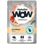 Влажный корм AlphaPet WOW Superpremium для стерилизованных кошек 85г цыпленок паштет 215006 Влажный корм AlphaPet WOW Superpremium для стерилизованных кошек 85г цыпленок паштет 215006