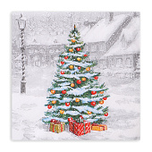 Салфетки бумажные Pero Prestige 3-х сл 33х33 НГ Белая зима 20шт Арт.3125 Салфетки бумажные Pero Prestige 3-х сл 33х33 НГ Белая зима 20шт Арт.3125