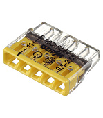 Клемма 5-х проводн. (без пасты) 2273-205 (уп.6шт) WAGO Клемма 5-х проводн. (без пасты) 2273-205 (уп.6шт) WAGO