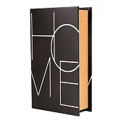  Сейф-книга дерево кожзам Home. Дизайн чёрная 21х13х5 см 7570529 