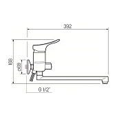  Смеситель для ванны картридж 40мм SL120-006E РМС 