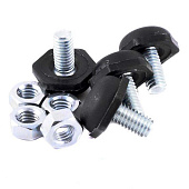  Болт под номер новый черно-черный в пакетике (4шт.) 