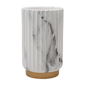  Ваза Рельеф, Д125 Ш125 В200, мраморный, золотой Cha31-S 