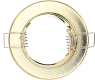 Светильник точечный встраиваемый под лампу GU5.3 ST71 50Вт круг золото MR16 (d80/монтажн d60) /ЭРА Светильник точечный встраиваемый под лампу GU5.3 ST71 50Вт круг золото MR16 (d80/монтажн d60) /ЭРА