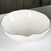 Салатник фарфоровый Доляна «Млечный путь», 700 мл, цвет белый в крапинку 5287696 Салатник фарфоровый Доляна «Млечный путь», 700 мл, цвет белый в крапинку 5287696