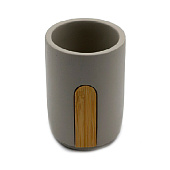 Стакан для зубных щеток цемент с бамбуковым декором 13185 Стакан для зубных щеток цемент с бамбуковым декором 13185
