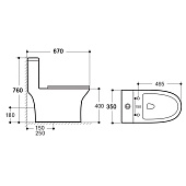 Унитаз-моноблок Гелиос со смывом tornado 670х350х760 г/в тонкое сиденье с механизмом плавного закрывания AQ2816T-00 Aquatek Унитаз-моноблок Гелиос со смывом tornado 670х350х760 г/в тонкое сиденье с механизмом плавного закрывания AQ2816T-00 Aquatek