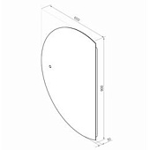 Зеркало с LED подсветкой Jill Led 600х900 реверсивное крепление Континент Зеркало с LED подсветкой Jill Led 600х900 реверсивное крепление Континент