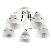 Люстра классическая 60Вт E27 10098/5WT+FGD WT /ЭкономСвет