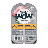 Влажный корм AlphaPet WOW Superpremium для котят и беременных кошек 80г индейка в соусе