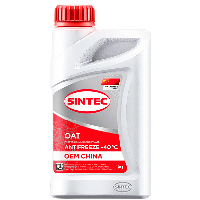  Антифриз  Sintec OEM China OAT (-40) 1кг (красный) 