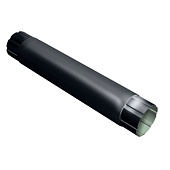  Труба соединительная круглая 125/90 1м Optima, Графит Ral:7024 