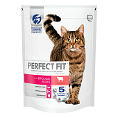 Сухой корм PERFECT FIT для домашних кошек с говядиной  650 г