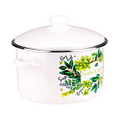  Кастрюля эмал 4,0л Травы и специи 01-Б1614/4М 