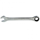  Ключ комбинированный трещоточный, 16мм, CrV, зеркальный хром, Matrix Professional 