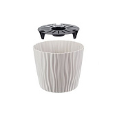 Кашпо "Волна" D250мм 8,0л с вкладышем Белый М3190 Кашпо "Волна" D250мм 8,0л с вкладышем Белый М3190