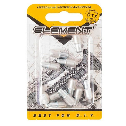 Стеклодержатель 5х16мм ник. (12 шт) "Element" Стеклодержатель 5х16мм ник. (12 шт) "Element"