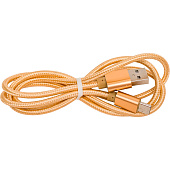Кабель Energy ET-28 USB/Type-C, золотой 104100